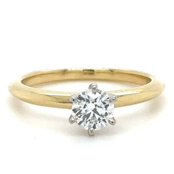 Tiffany & Co. Jewelry - Tiffany & Co Yellow Gold .5ct Diamond Ring